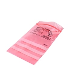 Antistat Pink Antistatic Bag, Grip Seal